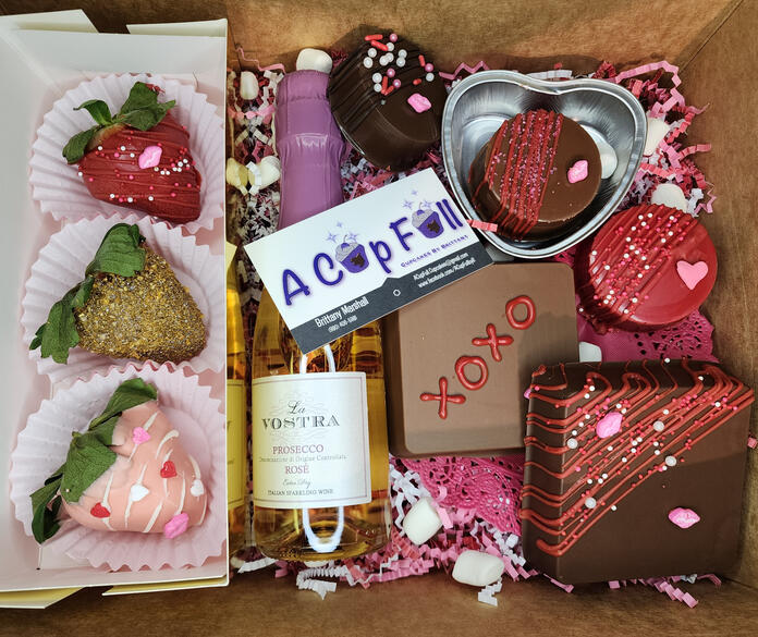 Small Treat Box w/ wine ($50)